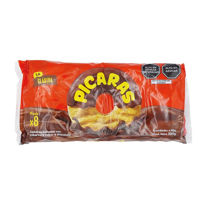 PER50414 Galletas de Chocolate Picaras 304g — Pack x8 - Imagen 1